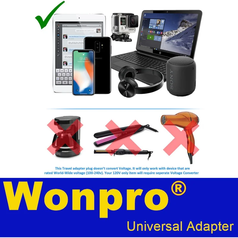 Universal Multi Plug Adapter With On/Off Main Switch
