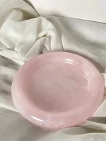 Modern Light Luxury Marble Stone Round Tray ART Photographic Prop Living Room Decoration Perfume Jewelry Pink Onyx Storage Tray 1