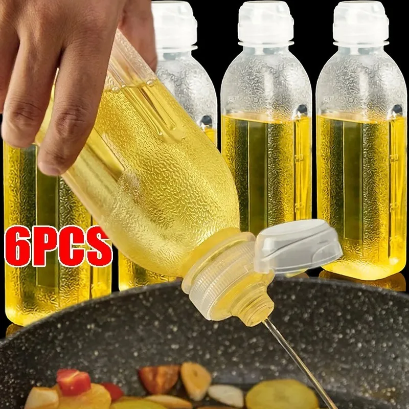 6/1PCS 300/500ml Kitchen Oil Bottle Plastic Seasoning Squeeze Bottle Dispenser for Salad BBQ Sauce Condiment Cooking Tool 6/1PCS 300/500ml Kitchen Oil Bottle Plastic Seasoning Squeeze Bottle Dispenser for Salad BBQ Sauce Condiment Cooking Tool