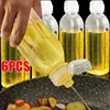 6/1PCS 300/500ml Kitchen Oil Bottle Plastic Seasoning Squeeze Bottle Dispenser for Salad BBQ Sauce Condiment Cooking Tool