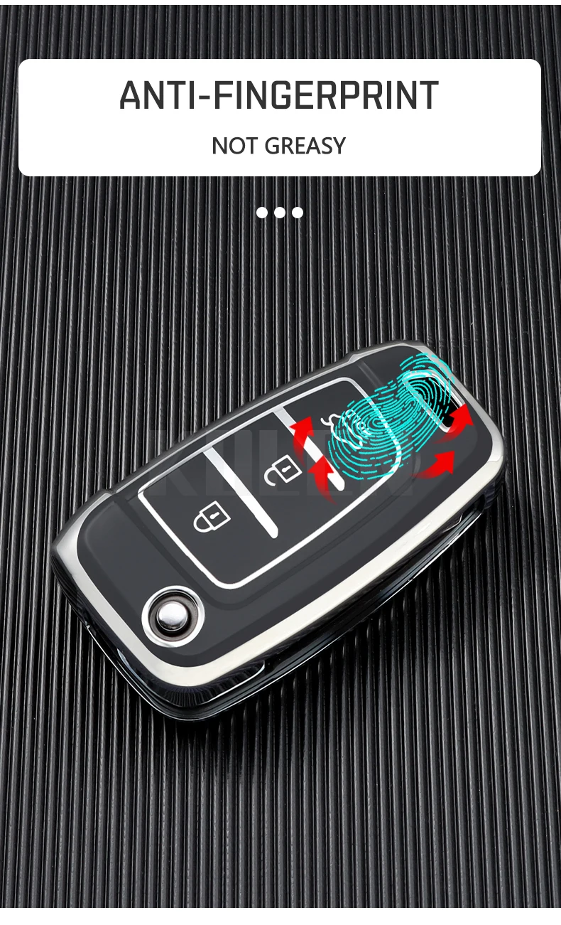 Nuovo TPU Car Flip Key Case Cover Shell per Hyundai Elantra Solaris I30 I35 I40 IX35 Sonata Santa Fe Tucson Verna Celesta Accent - S70c65e954b714235a14e179cf3edc5b7B