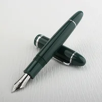 JinHao X159 Fountain Pens Metal Gold Clip EF 0.38mm F 0.5mm Nibs Acrylic School Office Supply Business Writing Pen Green 1