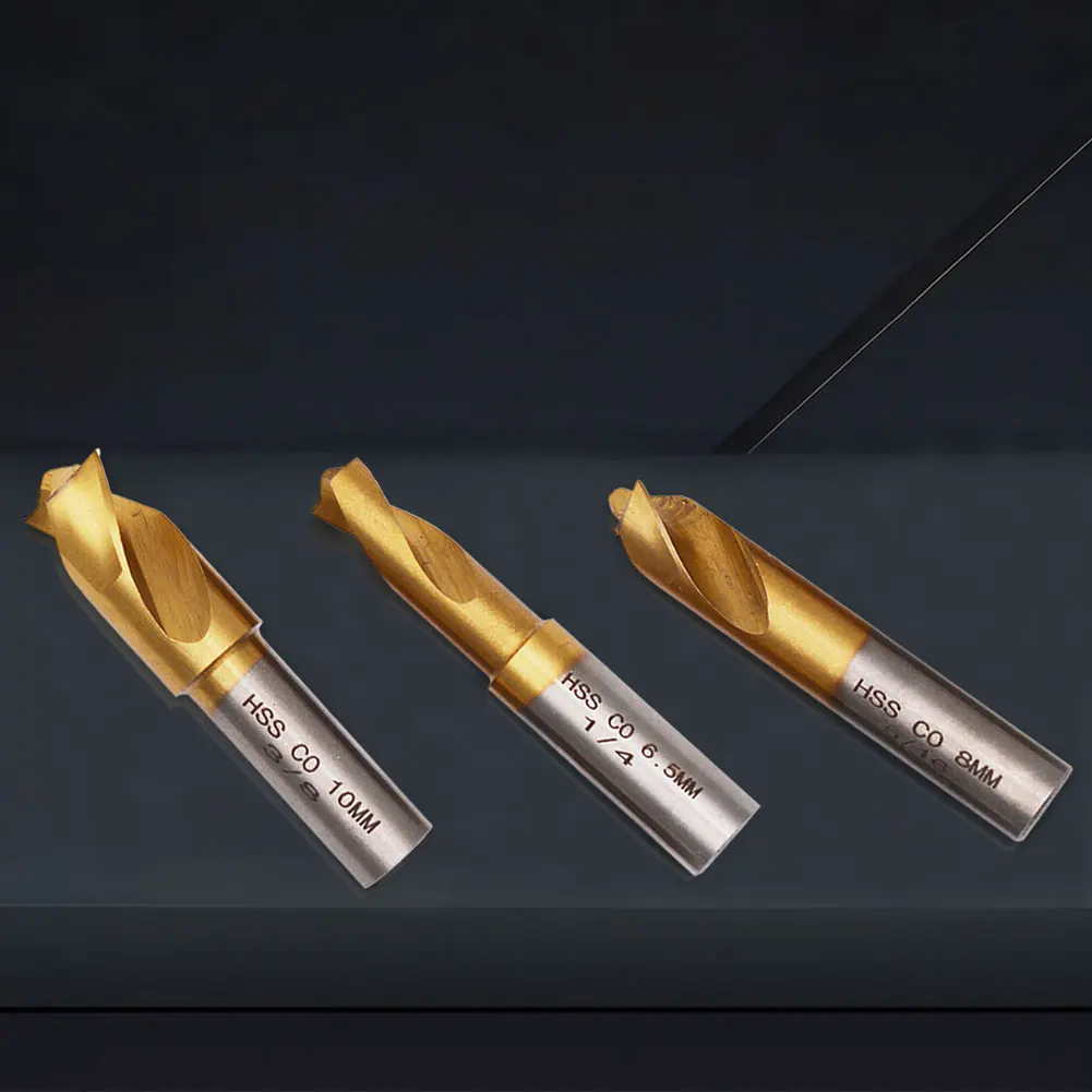 HSS CO 스폿 용접 드릴 비트 세트, 시트 금속 납땜 조인트 제거 전동 공구, 용접 절단 액세서리, 6.5mm, 8mm, 10mm, 3 개