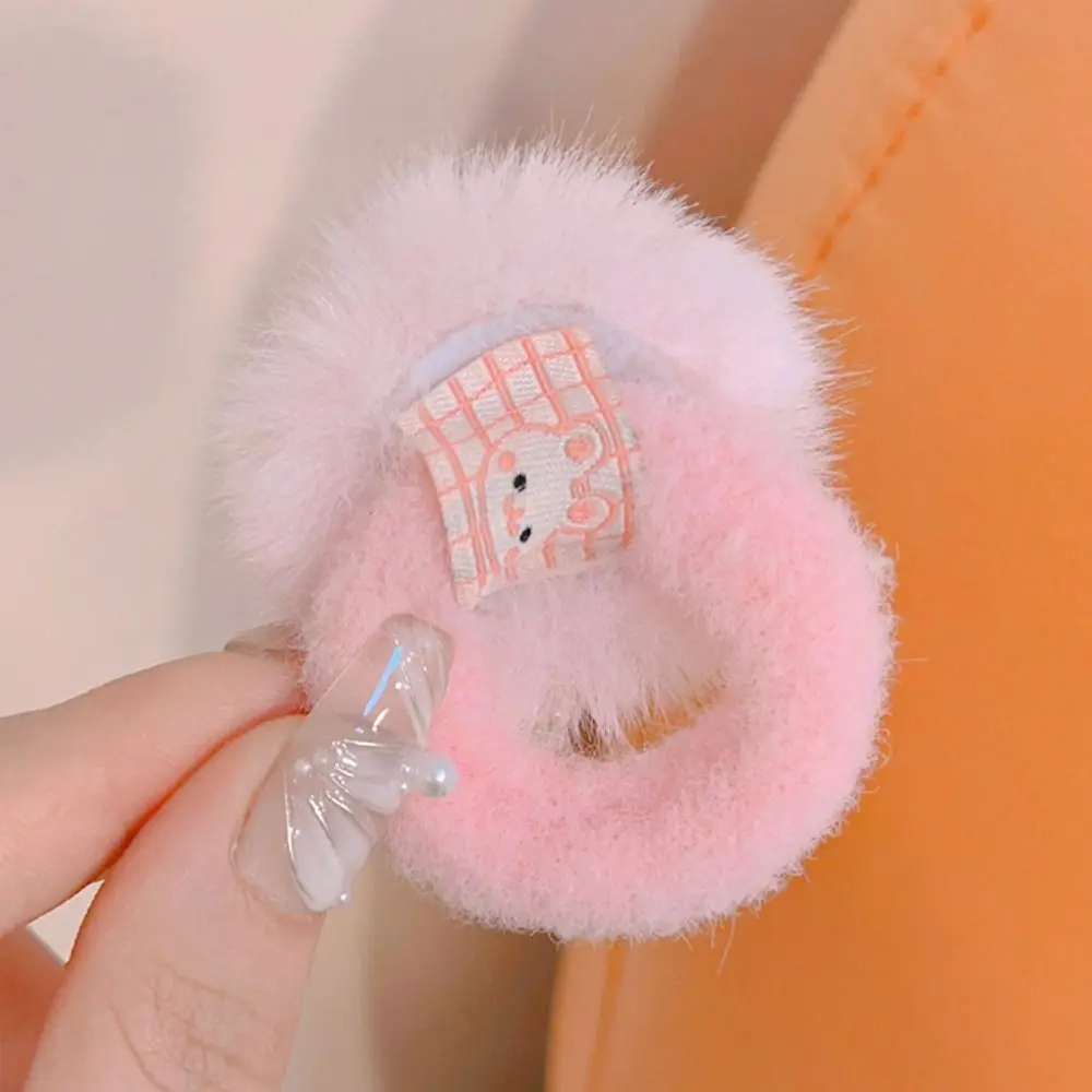 

Korean Style Cartoon Doll Hair Rope Headdress High Elastic Plush Hair Tie Rubber Band Ponytail Holder Cute Hair Tie Horsetail