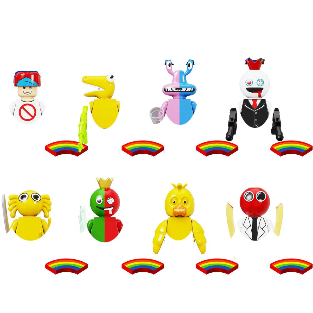 rainbow friends building blocks kit rainbow friends roblox monster doll  toys models DIY mini building blocks toys gifts for kids and adults :  : Toys