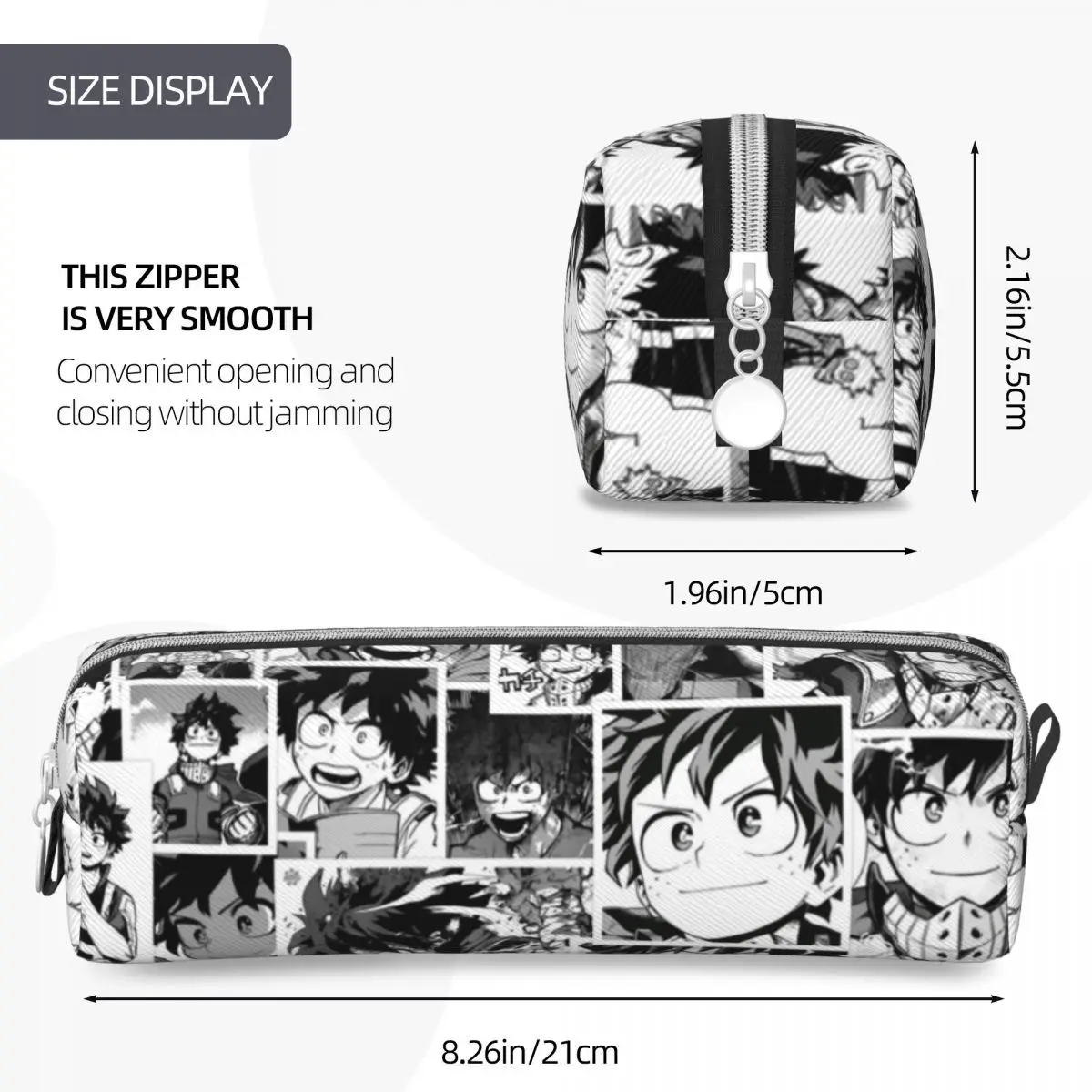 Creative Deku Collage Pencil Cases My Hero Academia Anime Pencil Pouch Pen Large Storage Bag School Supplies Gifts Stationery