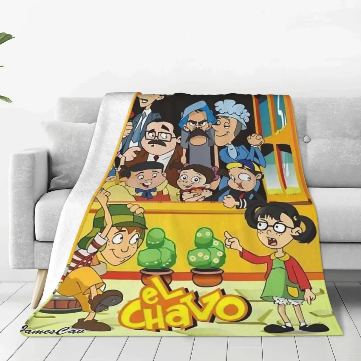 Baby Blankets El Chavo Del Ocho Cartoon Flannel Winter Anime Breathable Warm Throw Blankets for Sofa Travel Quilt 2