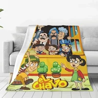 Baby Blankets El Chavo Del Ocho Cartoon Flannel Winter Anime Breathable Warm Throw Blankets for Sofa Travel Quilt 2