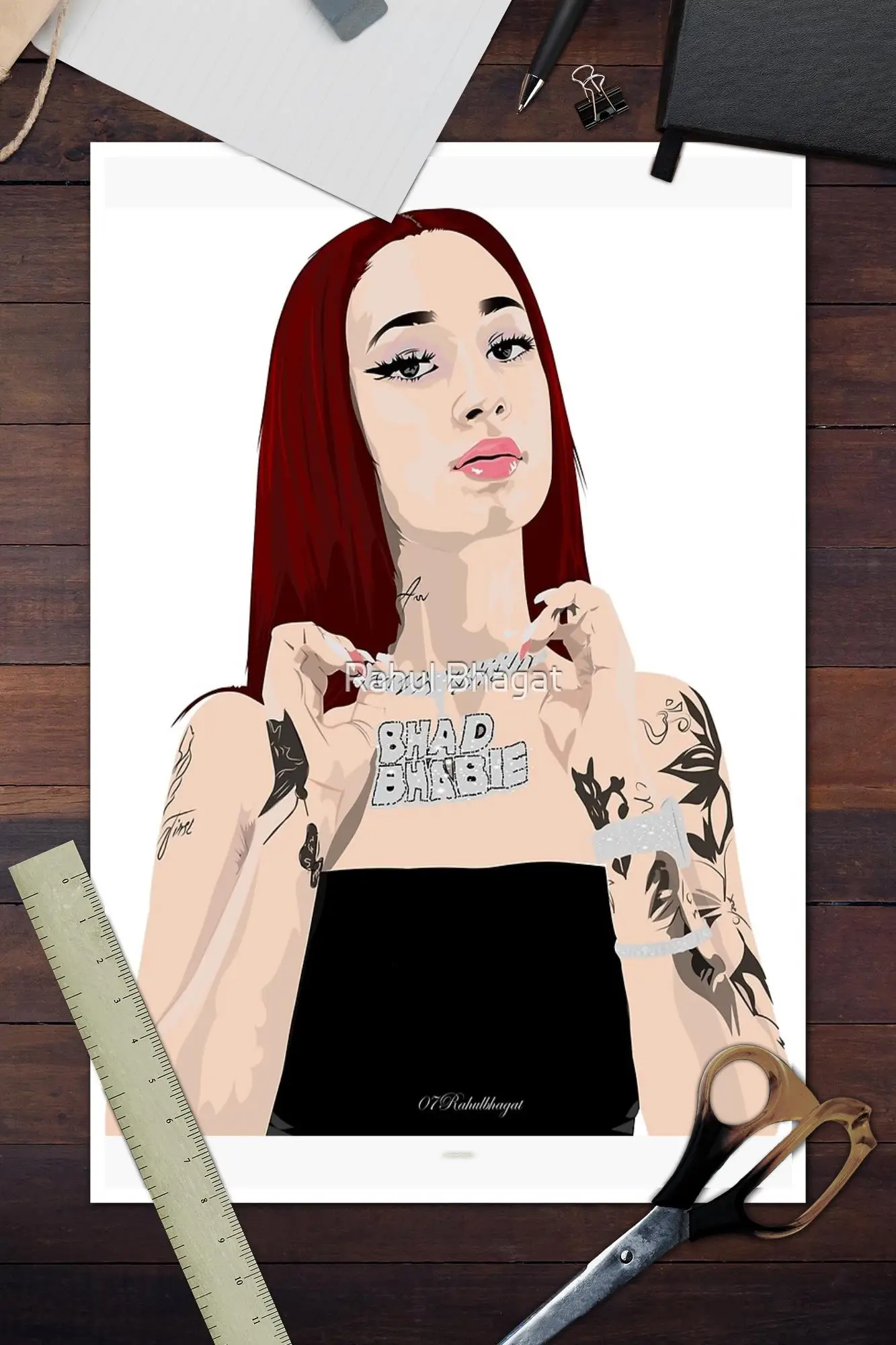 bhad bhabie Decoration Art Poster Wall Art Personalized Gift Modern Family bedroom Decor Canvas Posters
