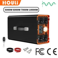 12v 24v to 220v อินเวอร์เตอร์ pure wave 5000w 6000w 7000w 10000w ตัวแปลงพลังงานแสงอาทิตย์รีโมทคอนโทรลหม้อแปลงไฟฟ้า 50HZ ปลั๊กยุโรป 1