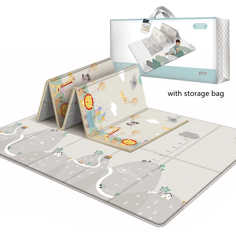 

Waterproof Baby Play Mat Baby Room Decor Home Foldable Child Crawling Mat Double-sided Kids Rug Soft Foam Carpet Game Playmats