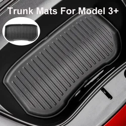 Trunk Mats for Tesla Model 3+ TPE Piano Key Style New Model3 Front Rear Trunk Frunk Storage Waterproof Protective Pad 2023-2024
