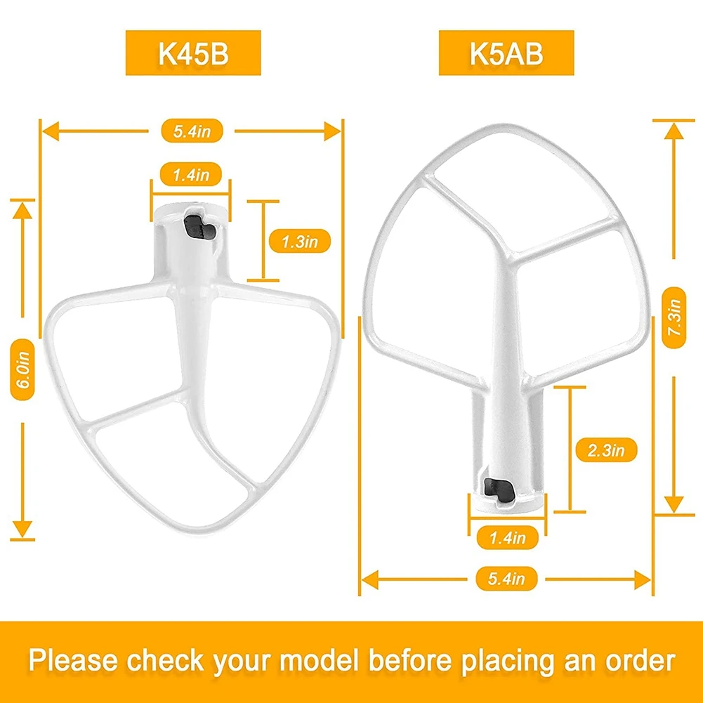 K5AB K5SS Kitchen Mixer Aid Coated Flat Beater Replacement for KitchenAid Mixer W10807813 9707670 Accessories