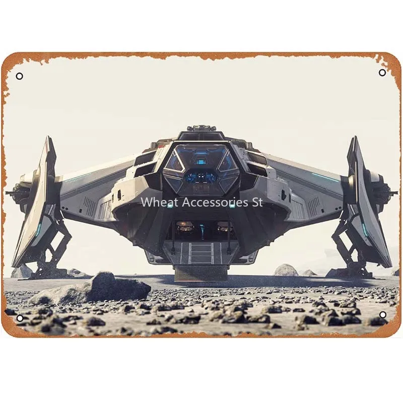 Il Classico Videogioco Arcade Poster Metal Tin Sign Incudine Carrack Star Citizen Wall Art Decor Tin Sign Room Decor Piastra Metallica