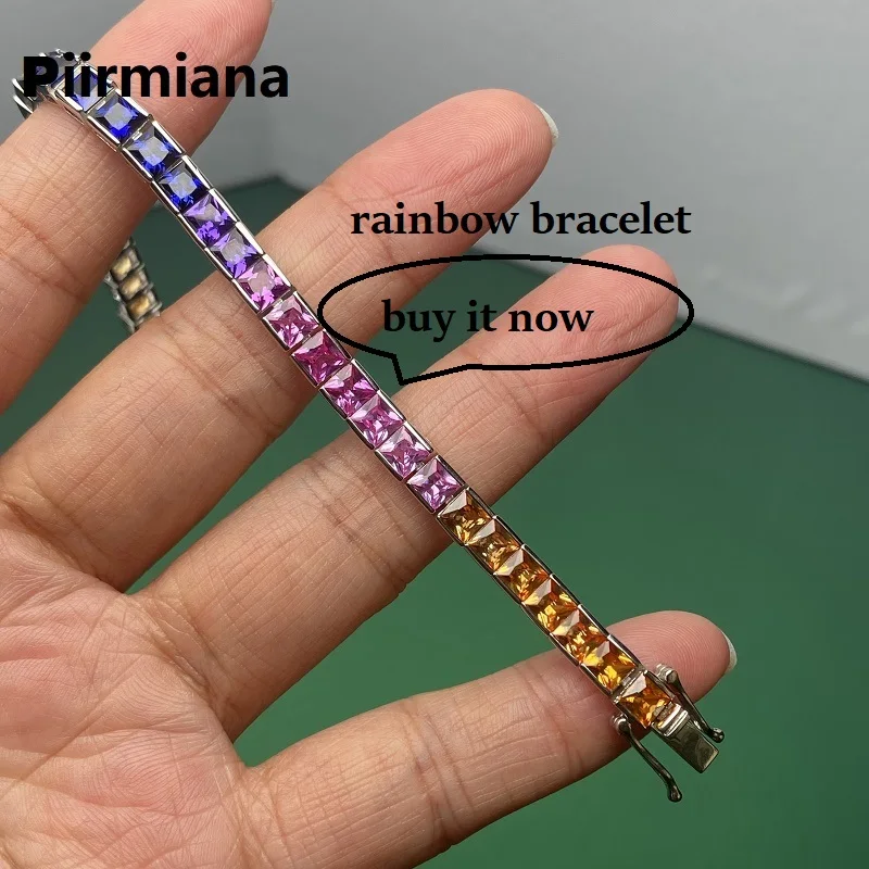 Pirmiana Neue beliebte synthetische Edelsteine in Regenbogenfarben, Smaragdschliff, 3 x 4 mm, 3 x 5 mm, Edelsteine für Schmuck, Armband-Design – Detail 3