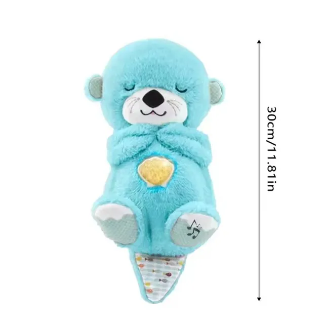 Breathing Otter Sleep and Playmate Otter Musical Stuffed Baby Plush Toy with Light Sound Newborn Sensory Comfortable Baby Gifts 5