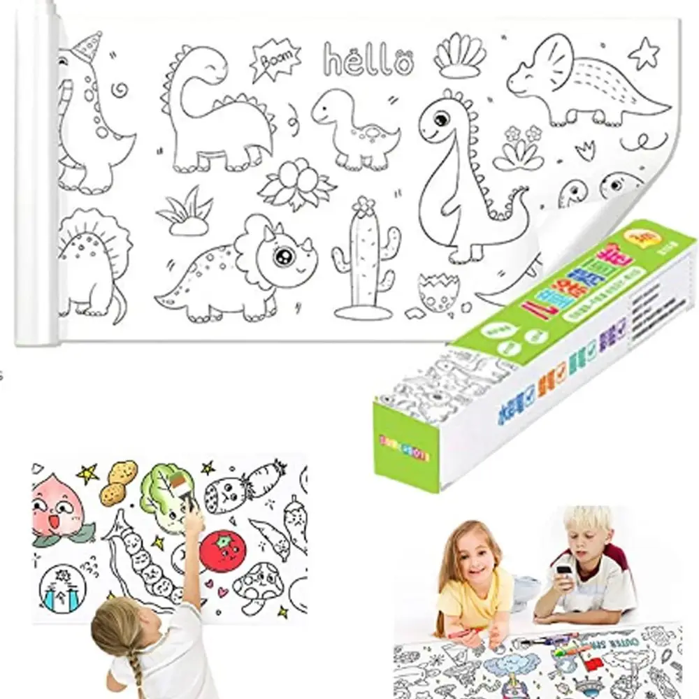 

Filling Paper for Toddlers for Kids Children's with 12 Colored Pencils Children's Drawing Roll Coloring Paper Roll