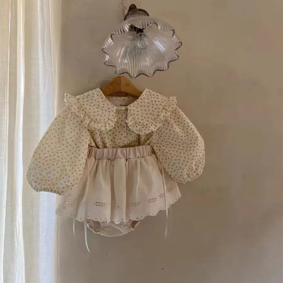 MILANCEL Baby Lace Shorts Infant Hollow Out Flower Breeches Toddler Girls Sweet Large PP Pants baby trousers baby cotton bloomers