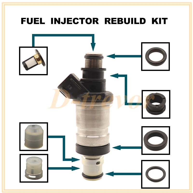 Fuel injector nozzle repair kit for 1997-2002 Acura Honda 1.6L 2.3L 06164-P8A-A00 06164-P8A-A01