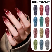 JR 12pcs nail polish glue set, Super flash diamond glue, nightclub disco glue, flash glue UV LED Soak Off Polish Home DIY 1