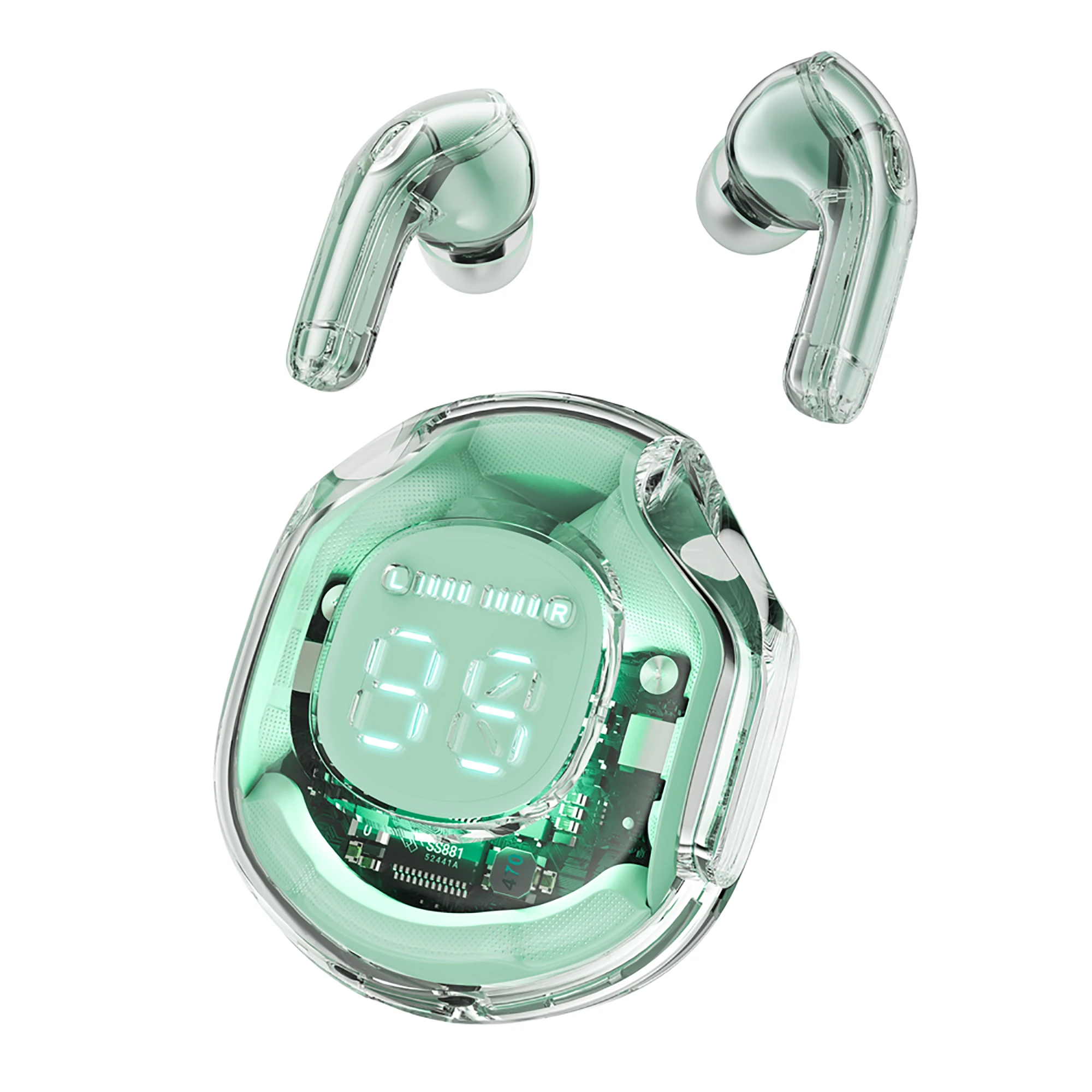 Auriculares inalámbricos ACEFAST T8 TWS con Bluetooth 5.3, auriculares estéreo verdaderamente inalámbricos, reducción de ruido de llamadas activas, auriculares intrauditivos con manos libres