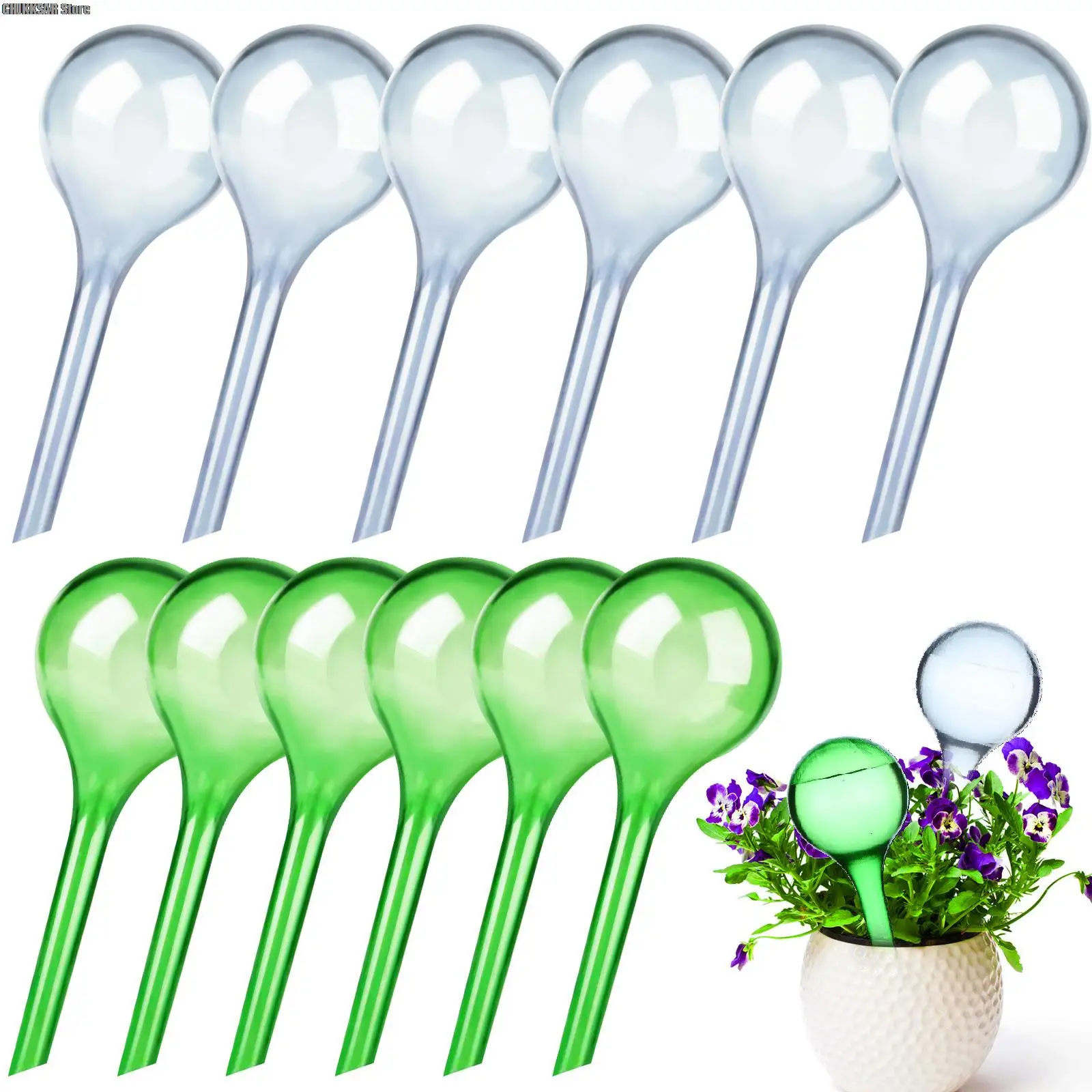 1pc Plant Watering Globes Self Watering System  ​PVC Self Plant Watering Lazy Waterer Travel Dripper blue