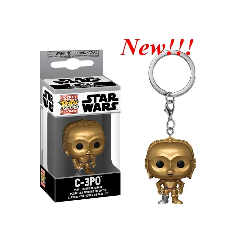 Il Più Nuovo Arrivo Funko Pop Pocket Portachiavi Star-Wars C-3Po Action Figure Toys Accessori Per Ciondoli Portachiavi Regalo