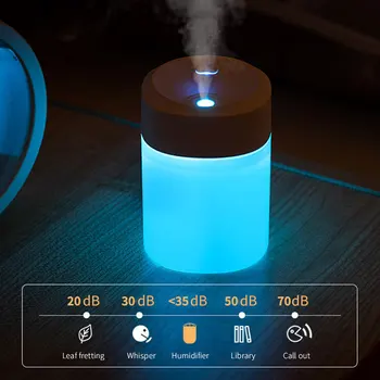 200ml Mini Air Humidifier with Night Light Essential Oil Diffuser USB Mist Maker Car Air Freshener for Bedroom Office 1