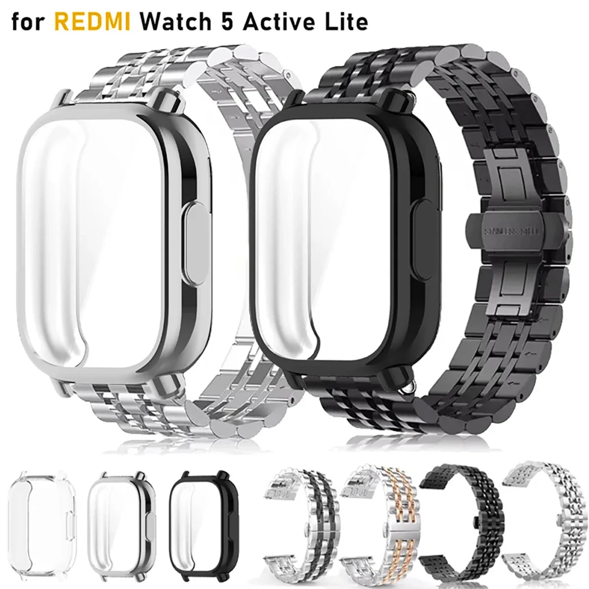 Stainless Steel Strap and Protective Case