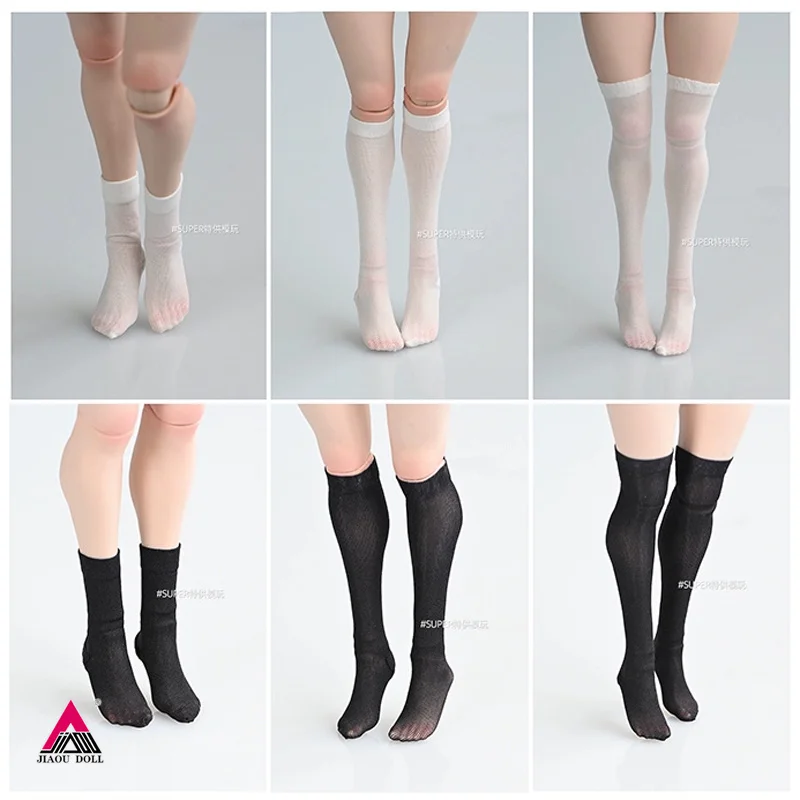 

1/6 Scale Female Semi-transparent Stockings Short Socks Long Stockings Clothes Model Fit 12'' Female Soldier Action Figure Body