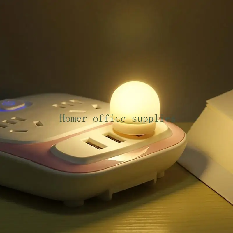 K43B 귀여운 USB LED 램프 여자 친구를 위한 미니 밤 빛 라운드 책 램프 깜짝 선물