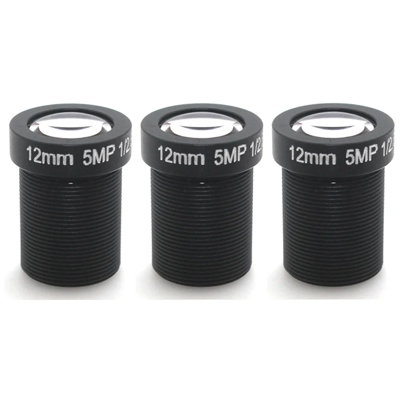 

3X Single Board Camera Lens 12mm 5MP HD Network Camera Lens CCTV LENS Camera Accessories