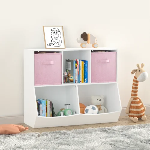 Children's Plastic and Wood Cabinet Bookshelves with Drawers and Lockers for Bedroom School Kindergarten Use