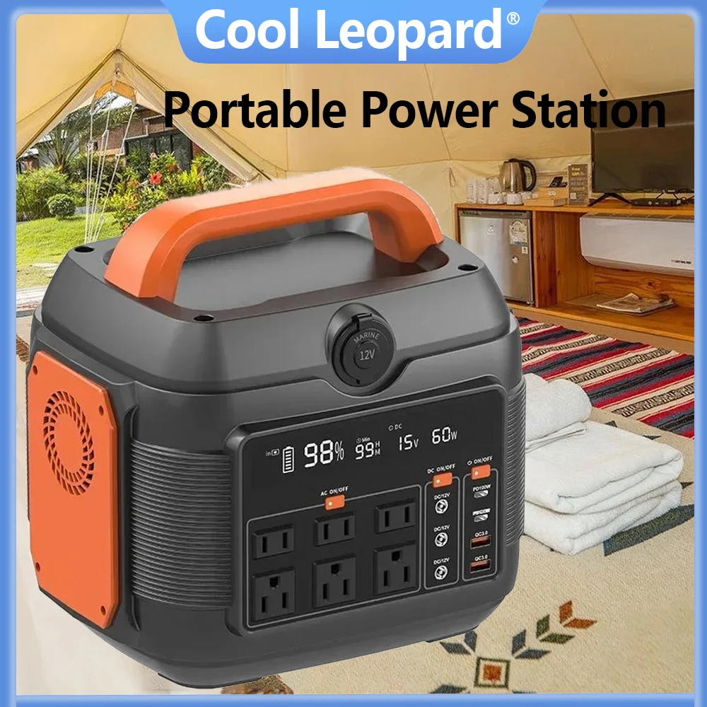 

600W Solar Generator 220V Portable Power Station Outdoor High Capacity Emergency Energy Power Supply for Fishing Travel Battery