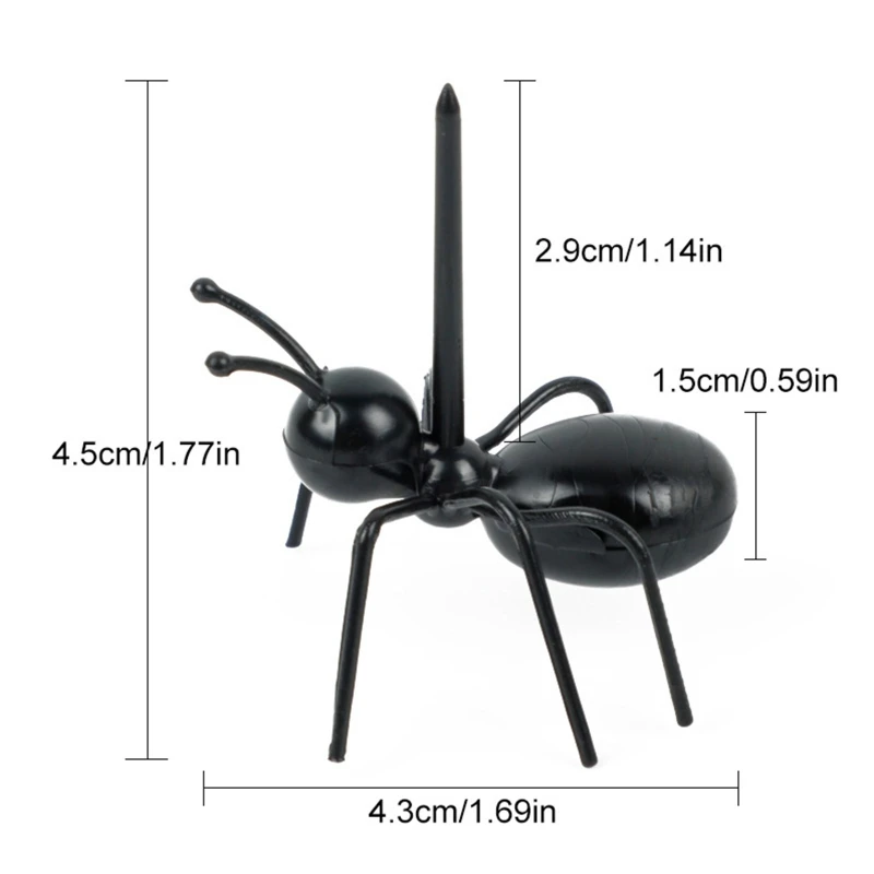 12 Pcs Mini Ants Shape Food Picks Reusable Snack Party Toothpicks Fruit Dessert Fork Animal Appetizer Forks Home Decor fruit fork food picks food toothpicks
