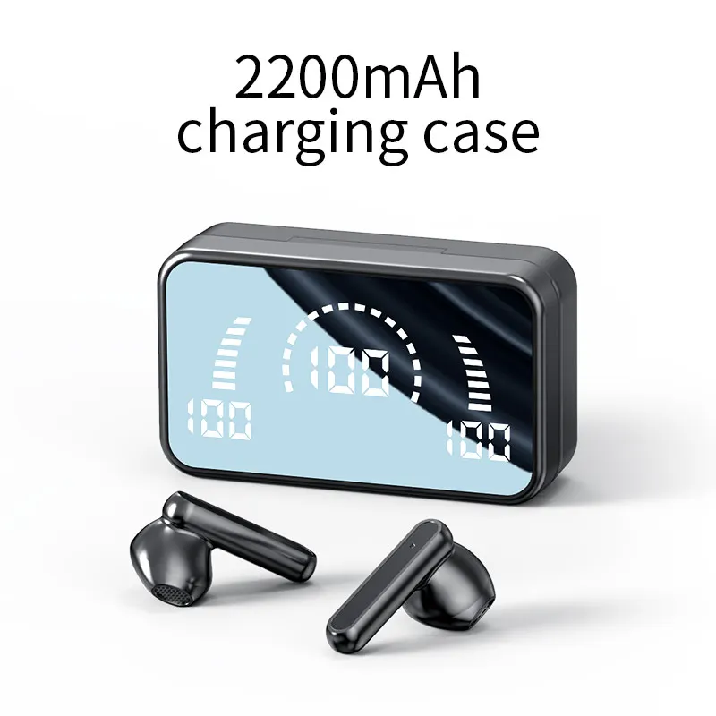 S20 Audifonos Bluetooth V5.2 Gaming In-ear Headphones Earphone Mirror Wireless Headsets Digital Display Hot sale S20 TWS Earbuds 2
