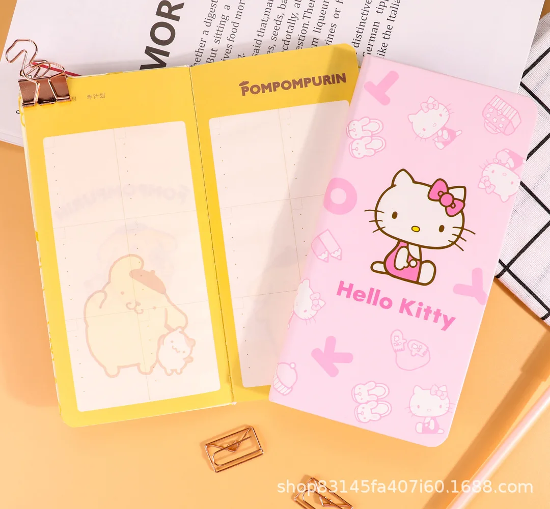 Sanrio Notebook Kawaii Kuromi Cinnamoroll My Melody Cute Cartoon Daily  Weekly Planner Agenda Stationery Office School Supplies - AliExpress