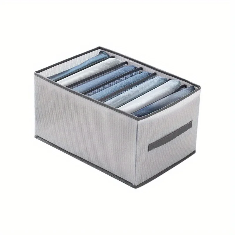 1pc Foldable Fabric Drawer Organizer for Jeans, Shirts, and Blankets - Space-Saving Closet Divider for Home Storage 5