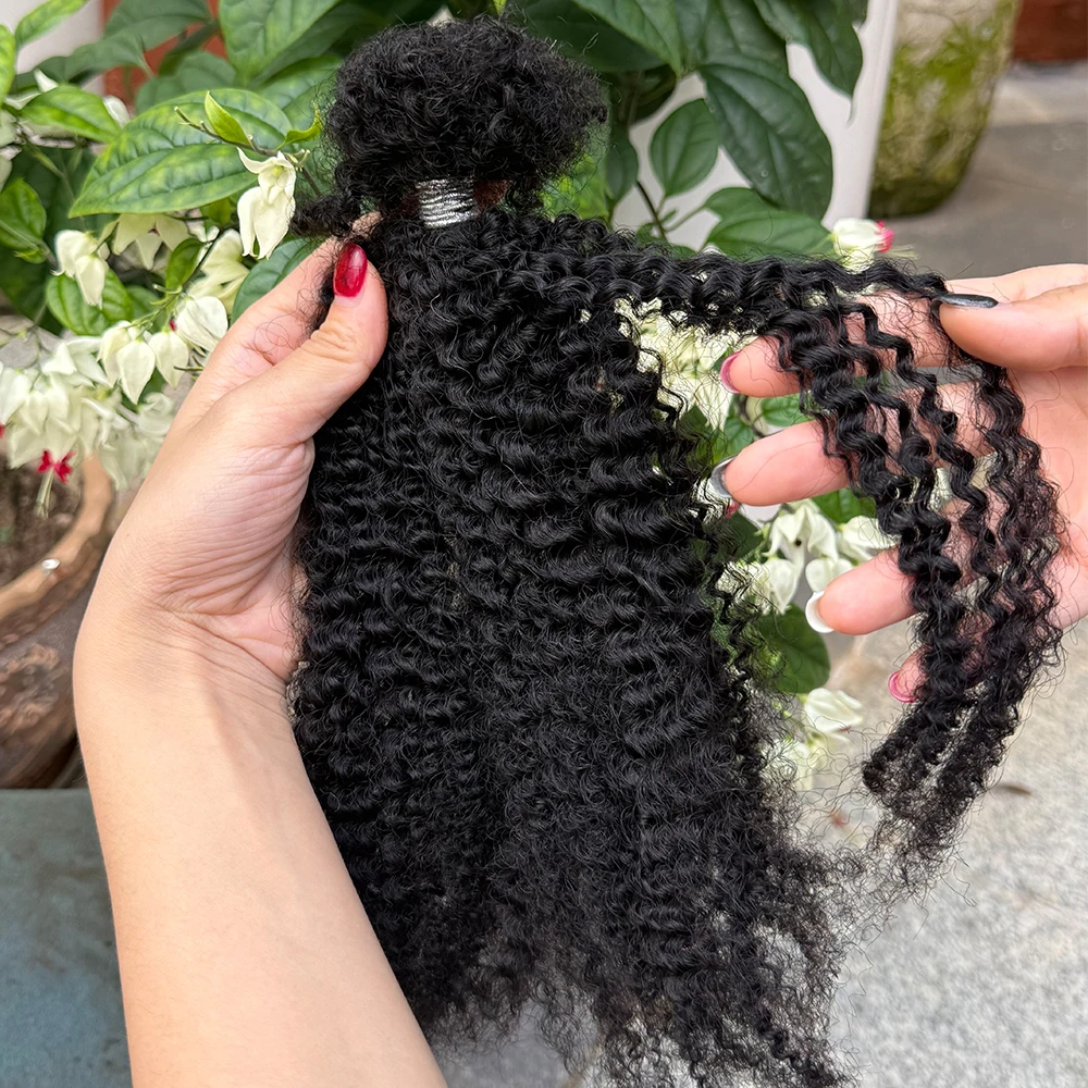 Afro Kinky Bulk Human Hair 30g/pack 16inches 100% Human Hair Micro Twist Afro Kinky Curly Bulk Hair Extensions For Braiding