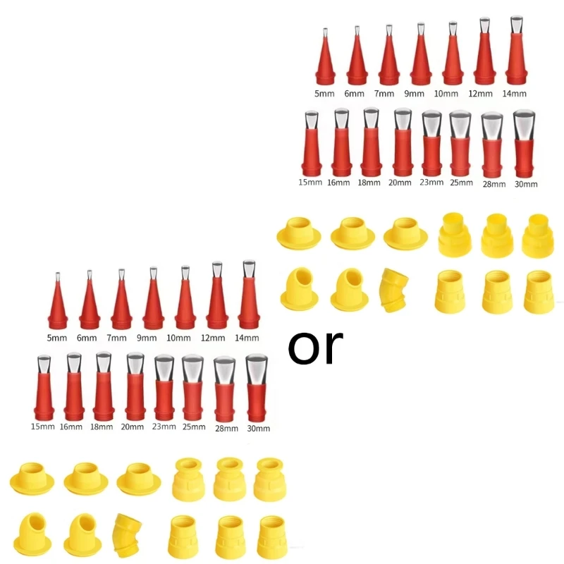 

27 шт., насадка-аппликатор для насадки для герметика из нержавеющей стали с финишером для герметизации основания, Прямая