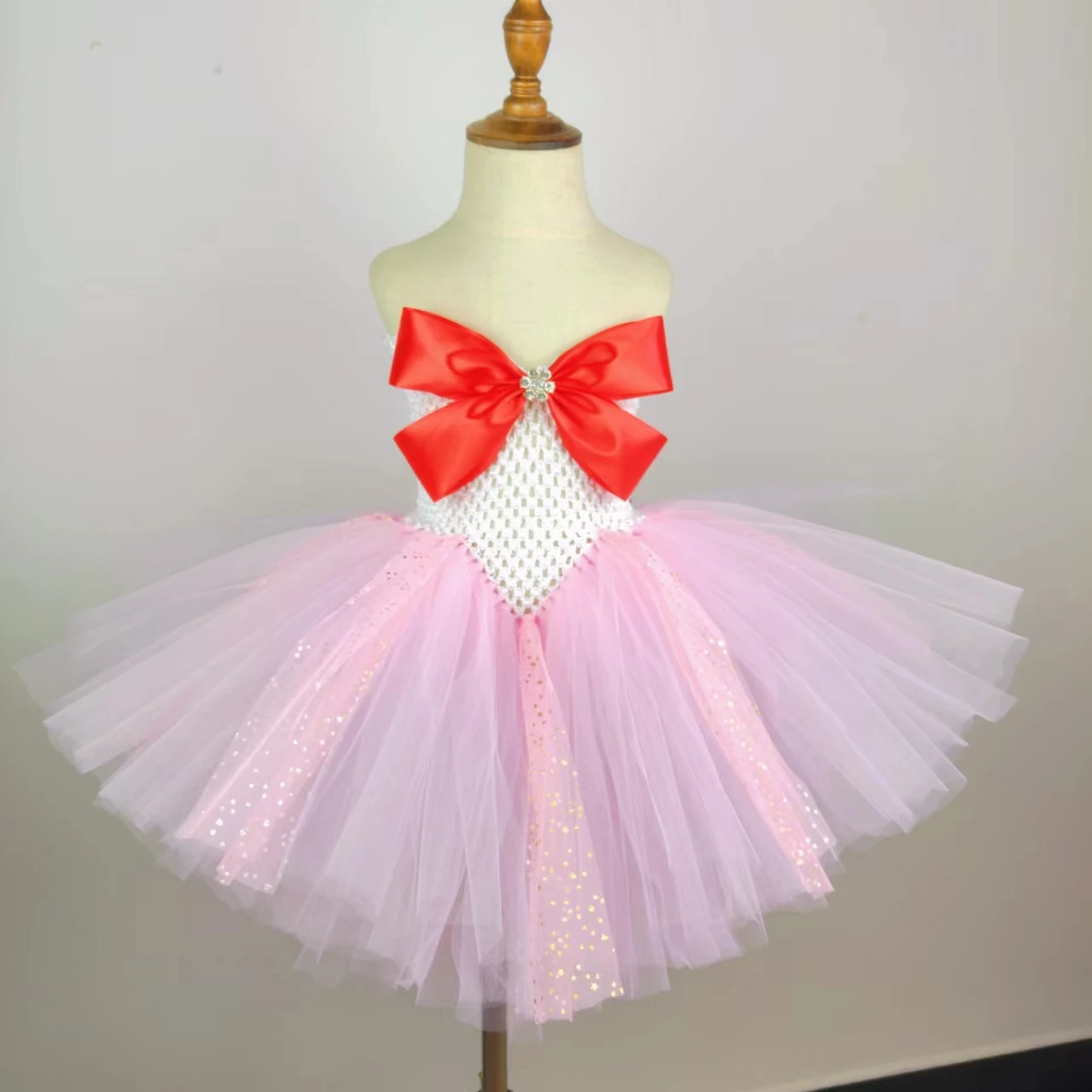 Bella Ragazza Vestito Lungo Unicorn Fascia Dei Capelli Del Fiore Del Vestito Della Principessa, Vestito Da Festa Di Compleanno, Vestito Da Sera