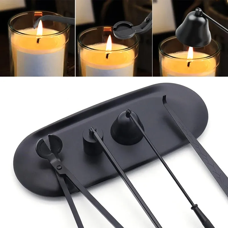 Candle Wick Trimmer 1/3/5 Styles Candle Extinguishers Scented Candle Trays Scissors Hook Accessories Wick Trimmer Extinguishing Tools
