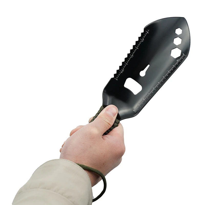 ELOS-Camping Shovel Metal Detector Garden Serrated Edge Digging Shovel Sheath Tool For Outdoors Garden