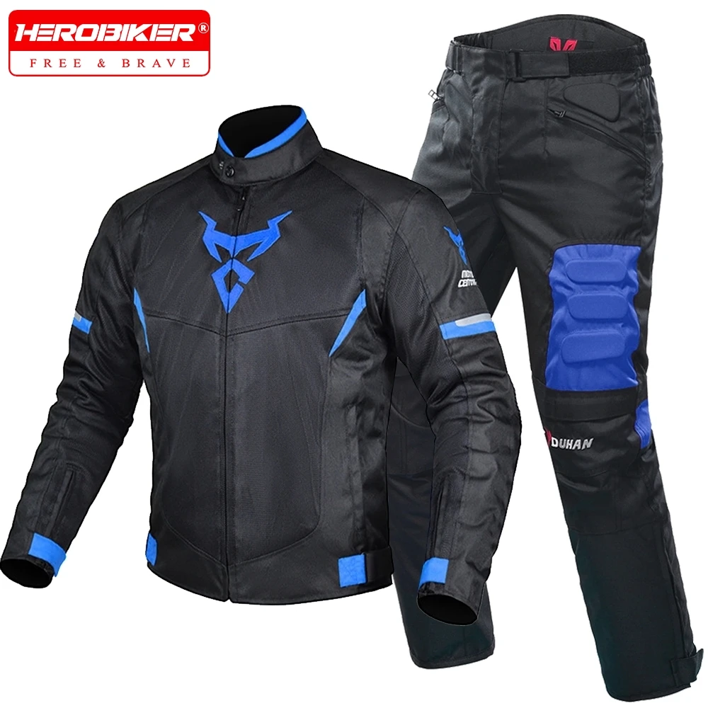 Motorcycle Jacket Protection Suit Men Summer Mesh Cycling Jersey Motocross Suit
