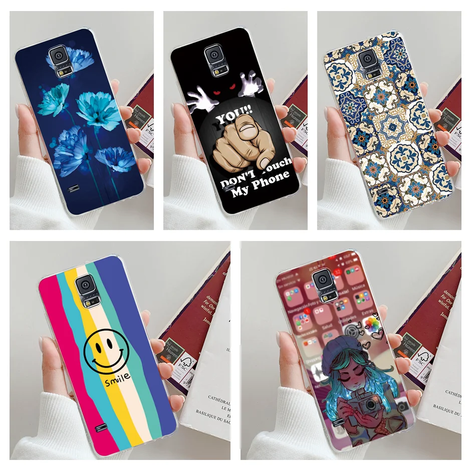 Per Samsung Galaxy S5 Custodia Fashion Cute Cartoon Clear Jelly Soft Silicone Tpu Cover Posteriore Per Samsung S5 Fundas Coque Bumper