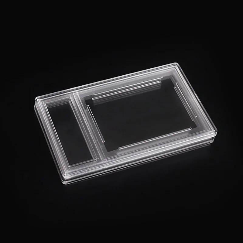 100 Teile/los Stempel Display Schutz Sammlung Fall Box Kleine karte 47x63mm Briefmarke Acryl Halter Großhandel – Detail 7