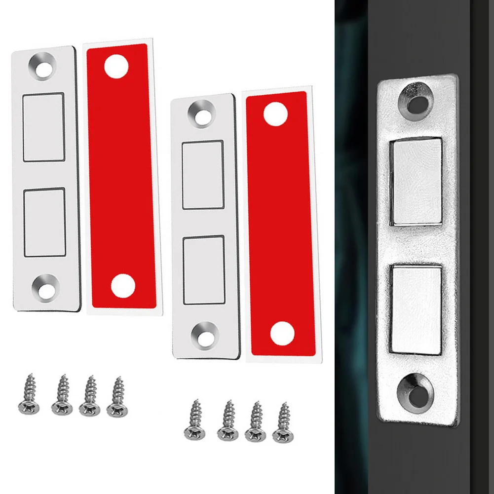 Magnetic Door Catch Latch 2PCS for Cabinet Furniture Wardrobe Cupboard magnetic cabinet catches door closer door catches magnetic cabinet latches cabinet door latch door stops cabinet door stop cabinet door buffer closet door rebounder