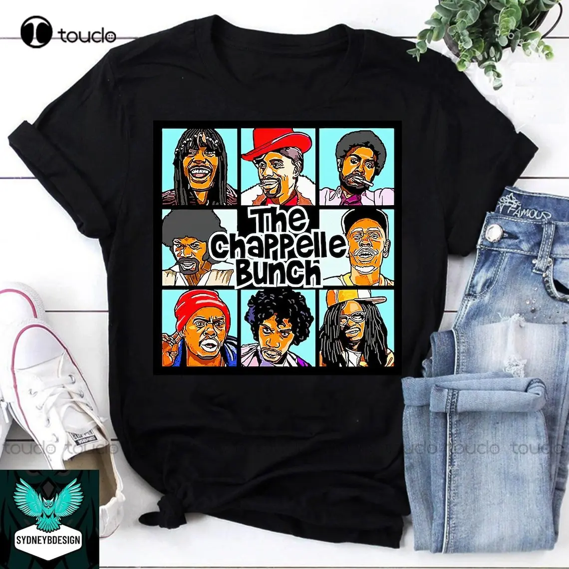 

The Chappelle Bunch Vintage T-Shirt Dave Chappelle Shirt Comedian Shirt Mens Pink Shirt Funny Art Streetwear Cartoon Tee Xs-5Xl