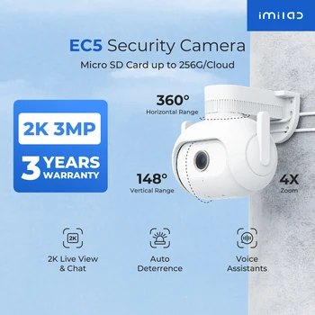 IMILAB EC5 -Smart Security System Kit, Outdoor Video Surveillance, Wireless App Control, Floodlight Camera, Wi-Fi, 2K 1