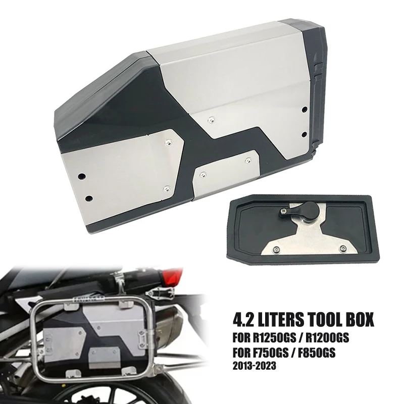 

For BMW R1250GS R1200GS LC ADV R1200 GS R1250 GS Adventure F750GS F850GS ADV Aluminum Decorative 4.2 Liters Tool Box 2004-2023